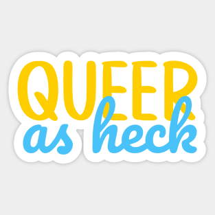 Queer as Heck Script Sticker
